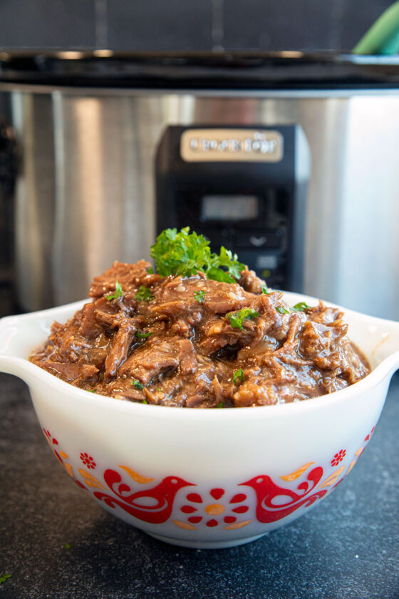 Slow Cooker Shredded Beef And Gravy Fast And Slow Cooking