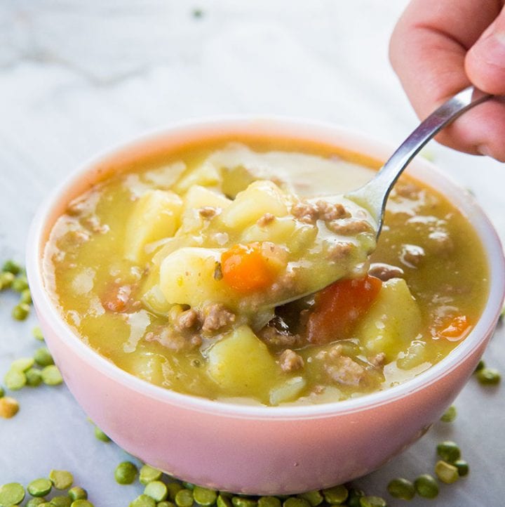 Slow Cooker Split Pea Hamburger Soup Fast and Slow Cooking