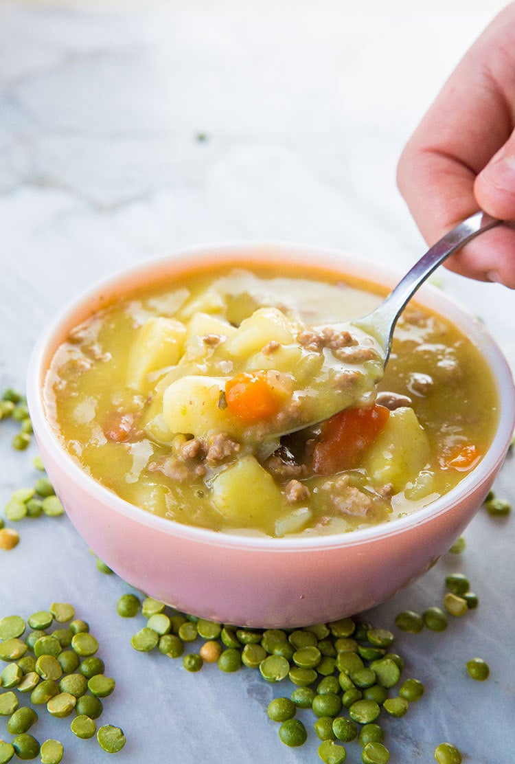 Beef Split Pea Soup (Crockpot)