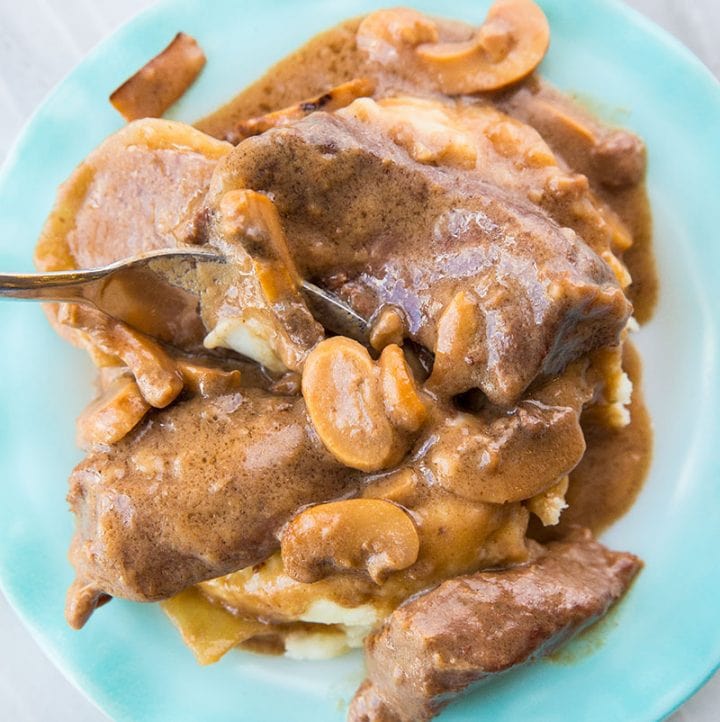 Slow Cooker Cube Steak And Mushroom Gravy Fast And Slow Cooking 