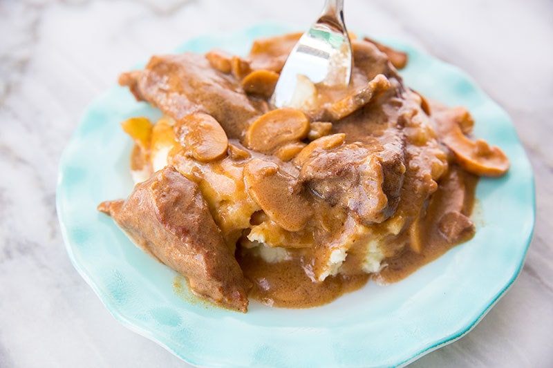 Slow Cooker Cube Steak & Mushroom Gravy - Fast and Slow ...