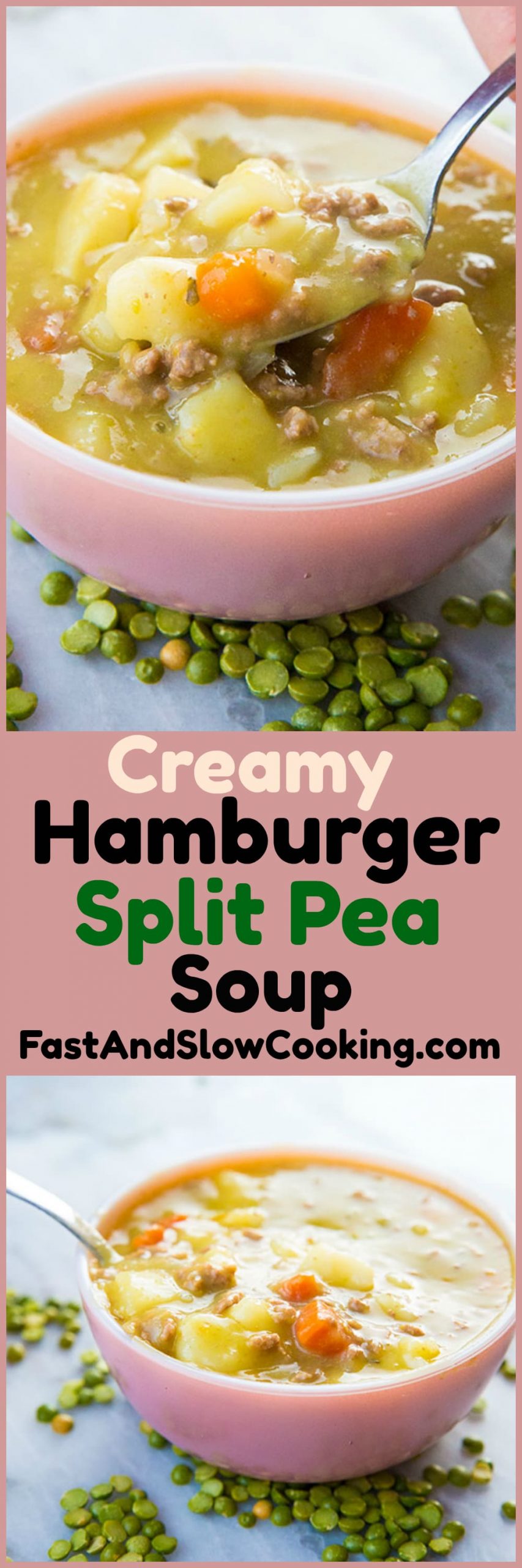Slow Cooker Split Pea Hamburger Soup Fast and Slow Cooking