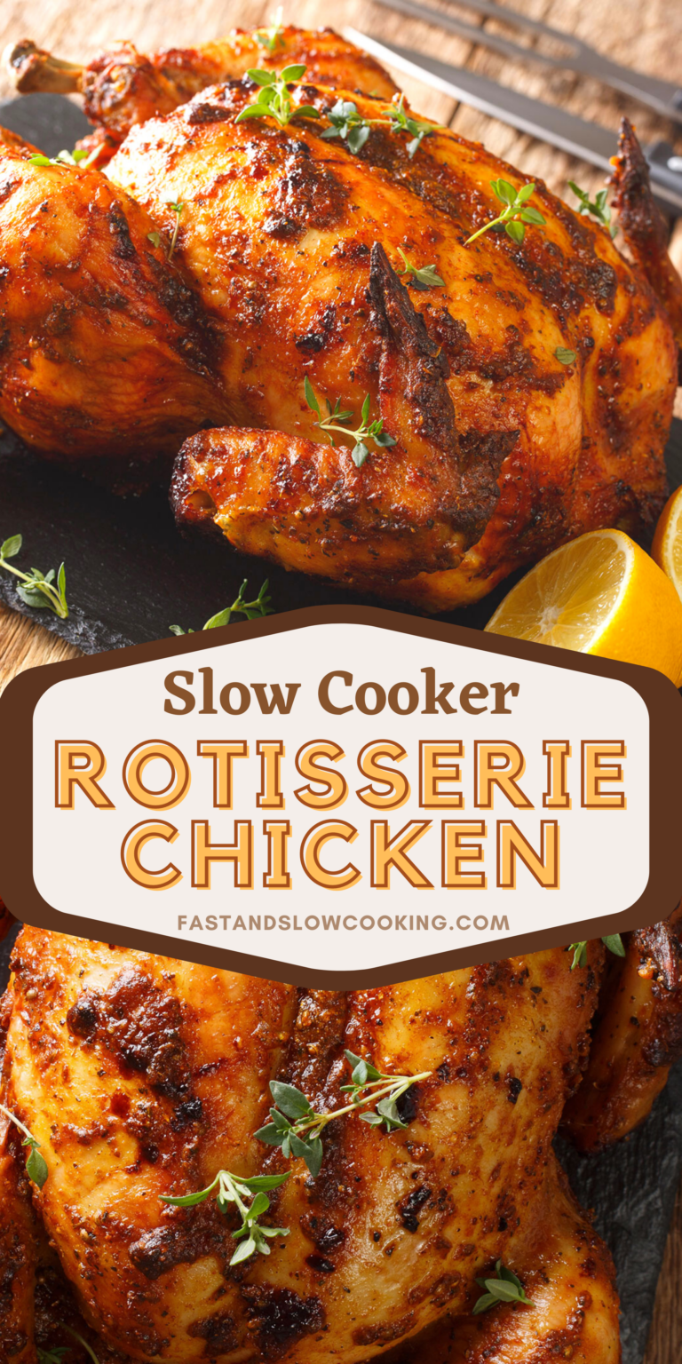 Crockpot Rotisserie Chicken - Fast and Slow Cooking