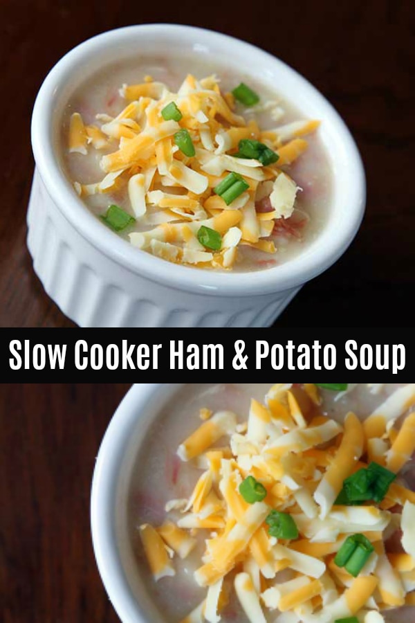 Crockpot Ham and Potato Soup, perfect for a hearty meal when you get home at the end of a long day! #slowcooker #ham #potato #crockpot #recipe #soup #potatosoup 