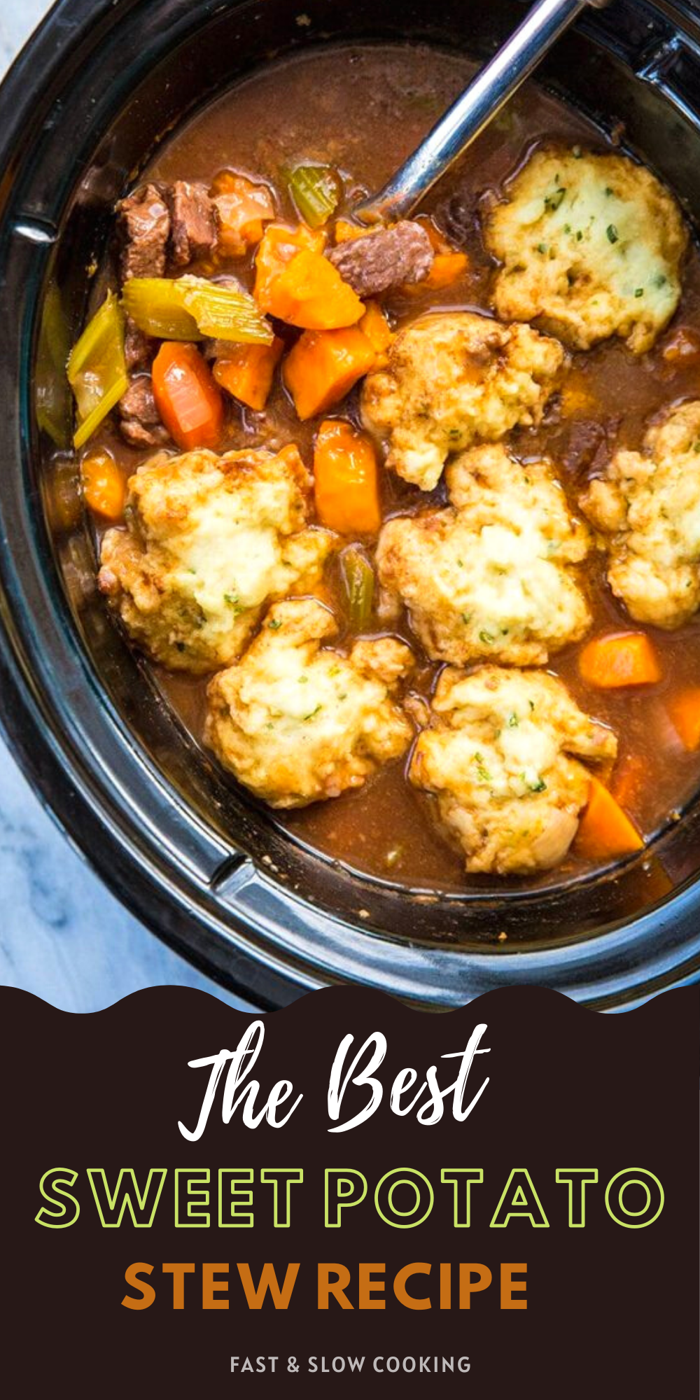 This Slow Cooker Beef & Sweet Potato Stew proves that you don't need normal potatoes to make one amazing stew!