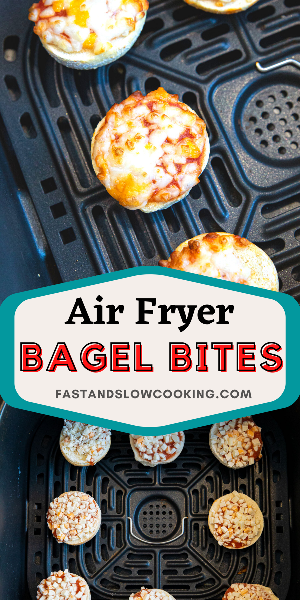 These bagel bites in the air fryer are a fast, fun, and delicious after-school snack that the kids will love!