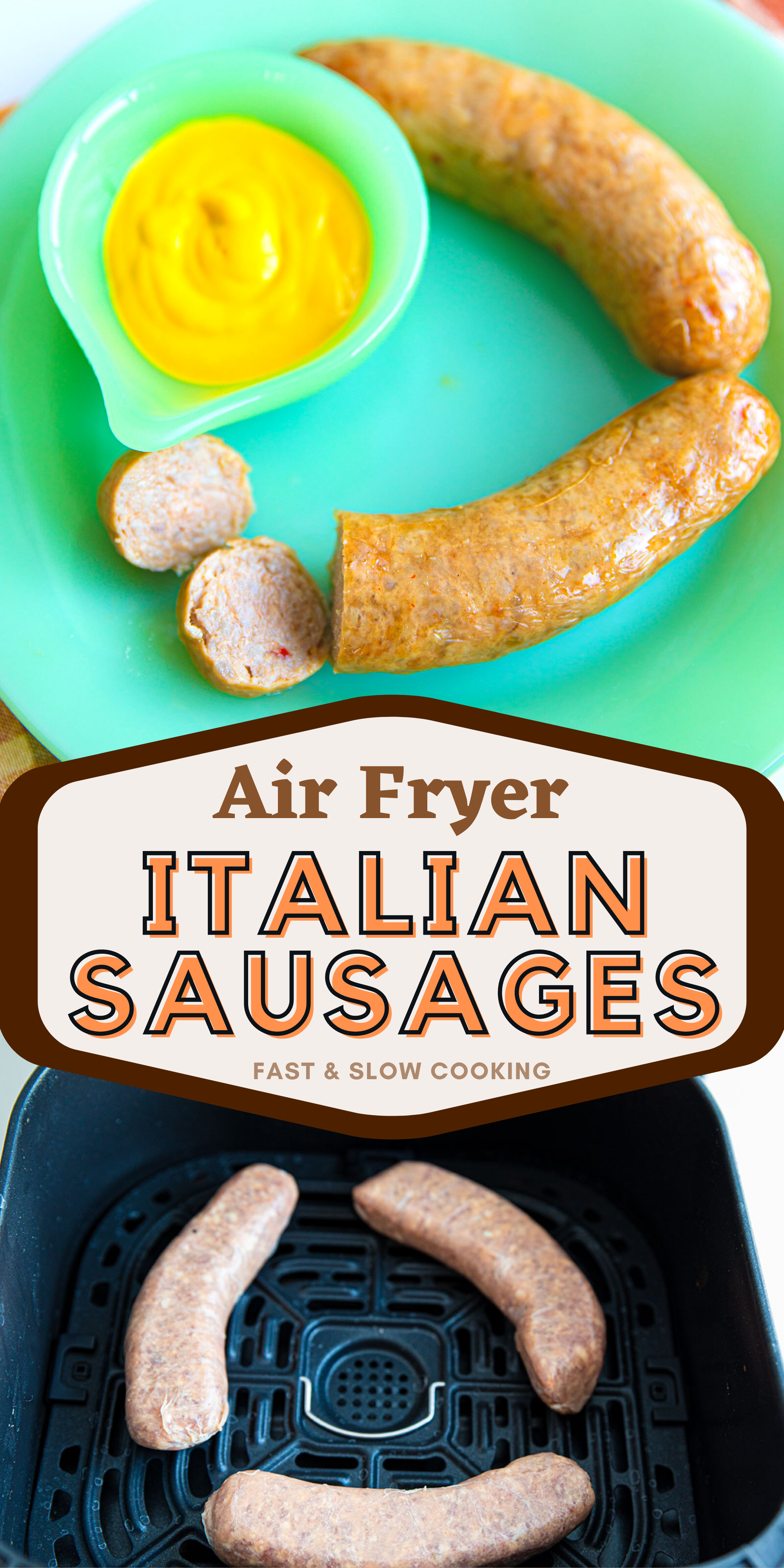 Cooking Italian sausages in your air fryer makes the sausages so tender, juicy and crispy on the outside that you will never do it on the stovetop again!