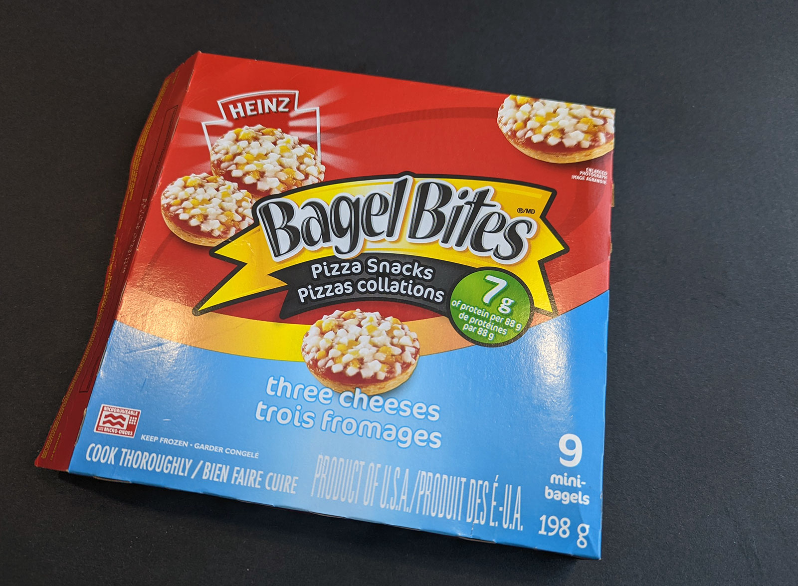 Heinz bagel bites box