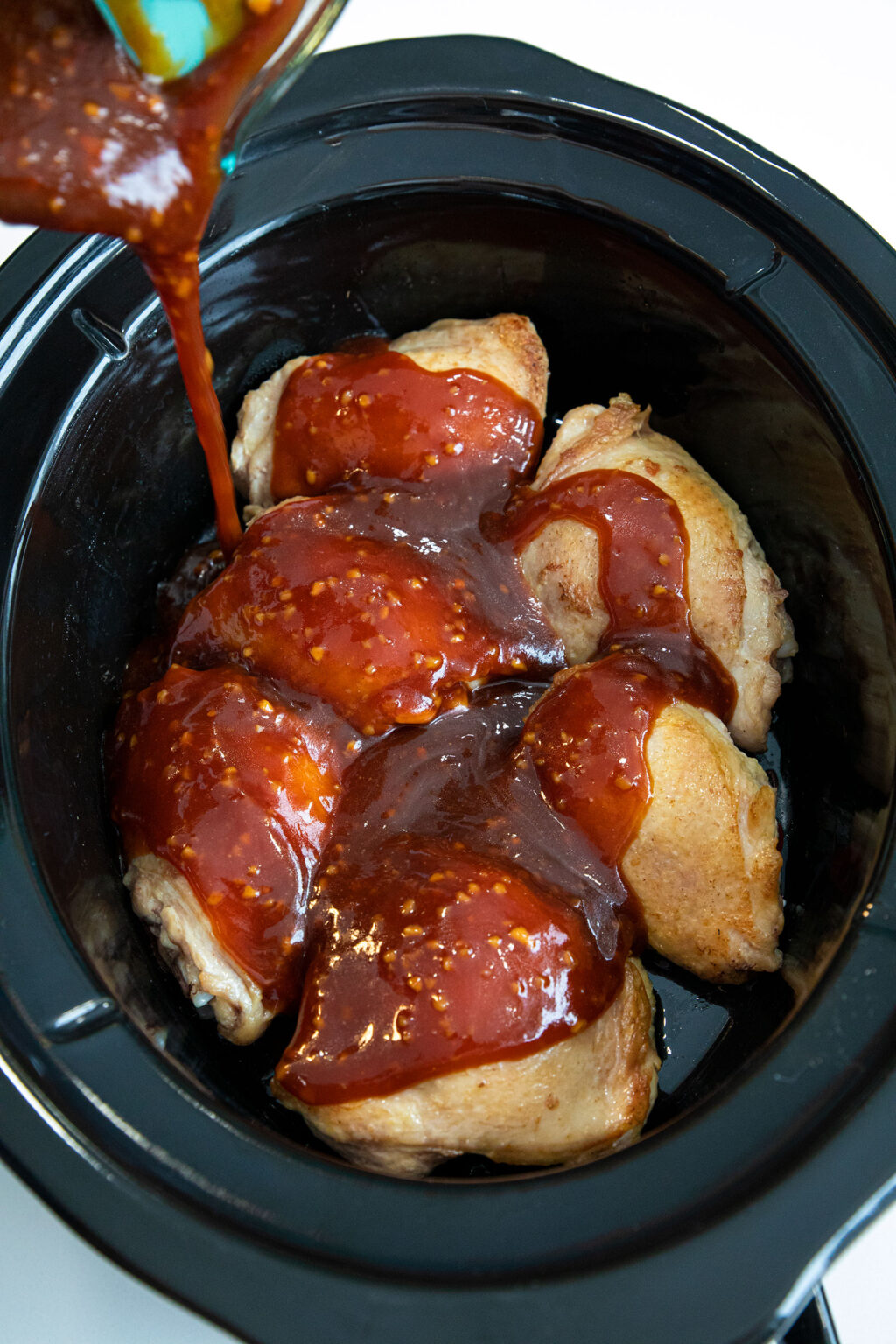 Honey Garlic Slow Cooker Chicken Thighs Fast And Slow Cooking