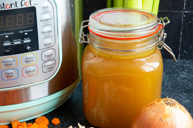 Instant Pot Chicken Stock That's Just As Flavorful As the Slow