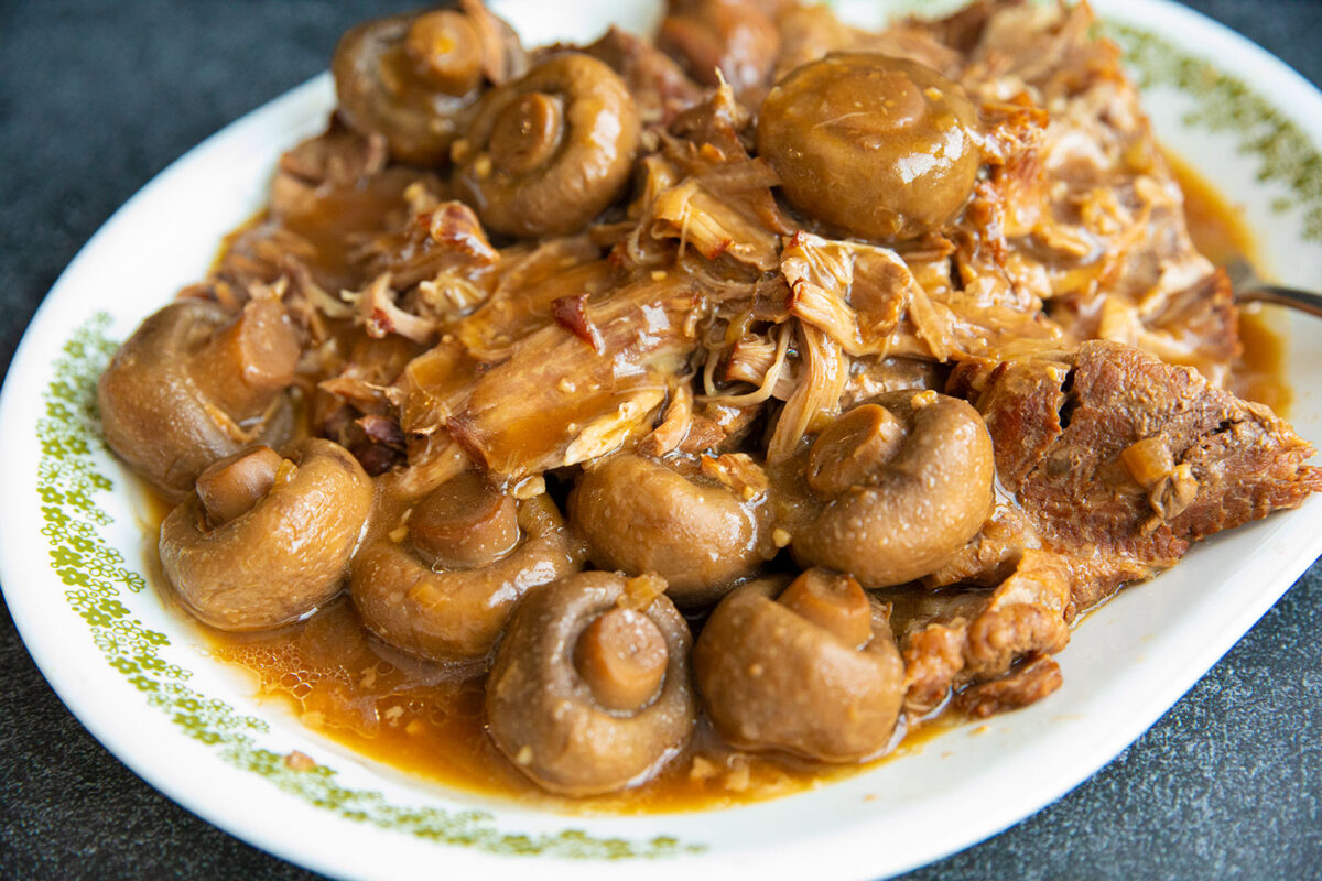 Instant Pot pork butt on a plate 