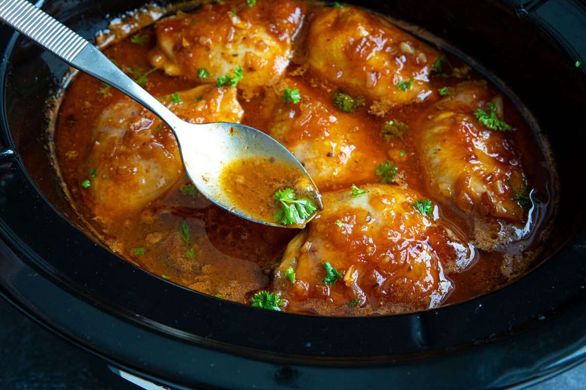 apricot chicken in the slow cooker 