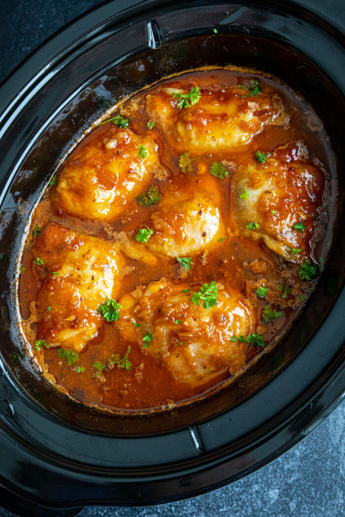 Slow Cooker Apricot Chicken - Fast and Slow Cooking