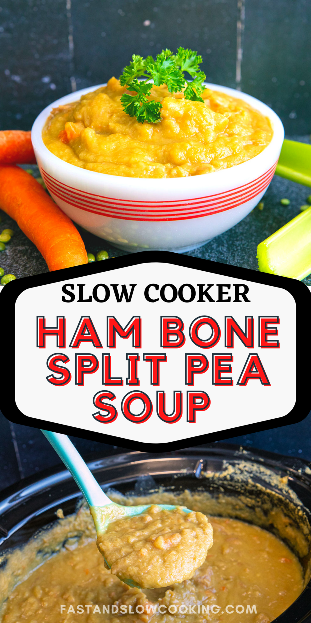 Crockpot Split Pea Soup with Ham