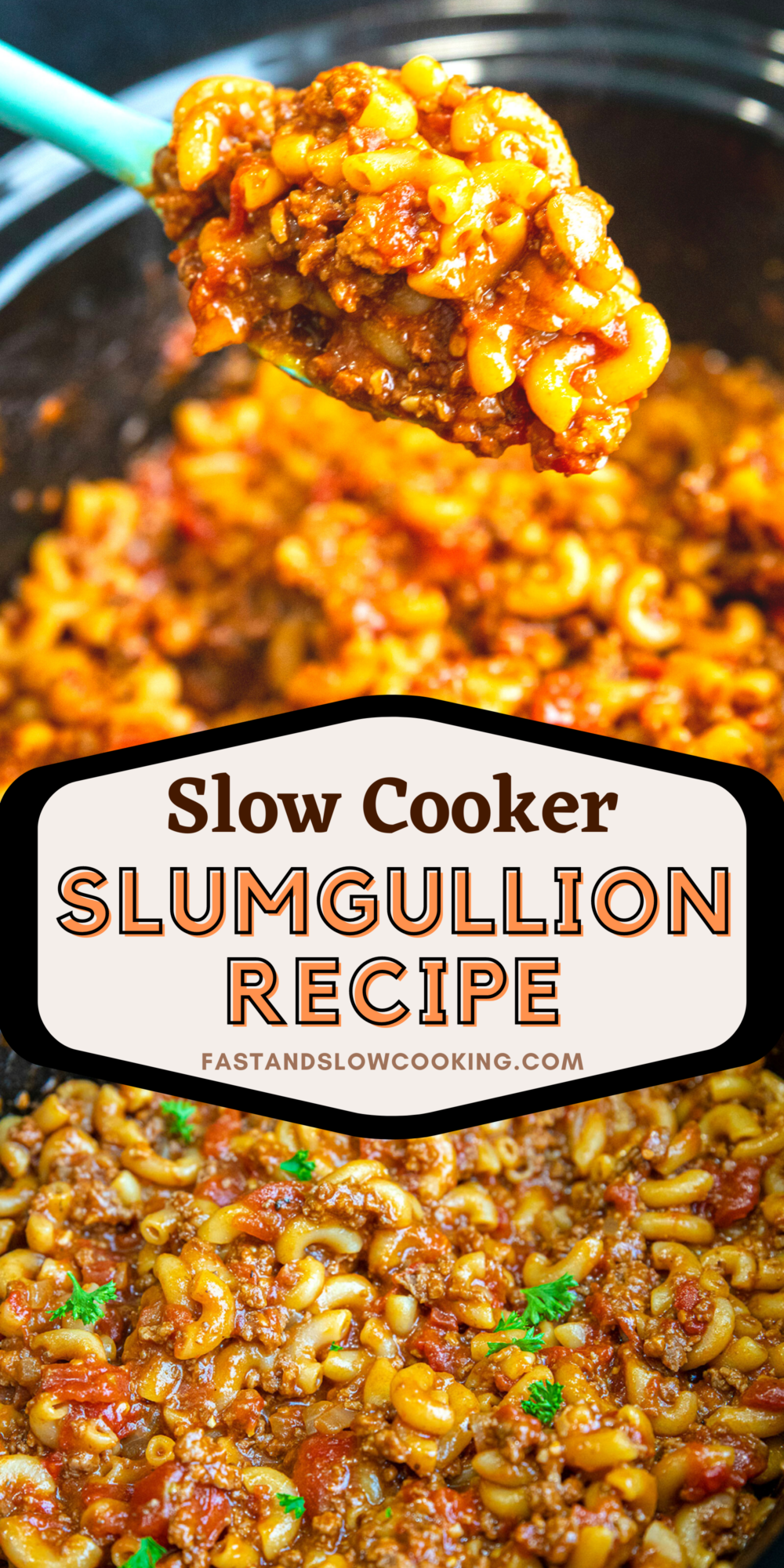 Slumgullion is delicious ground beef simmered in a tomato sauce all day, then elbow macaroni cooked up right in the slow cooker at the end! The perfect weekday dinner for busy families!