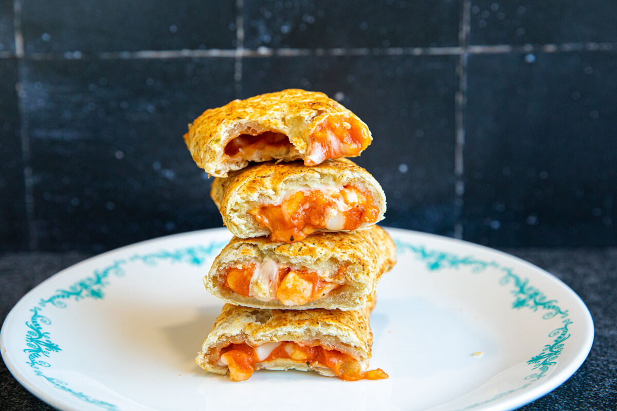 air fryer hot pockets - stacked