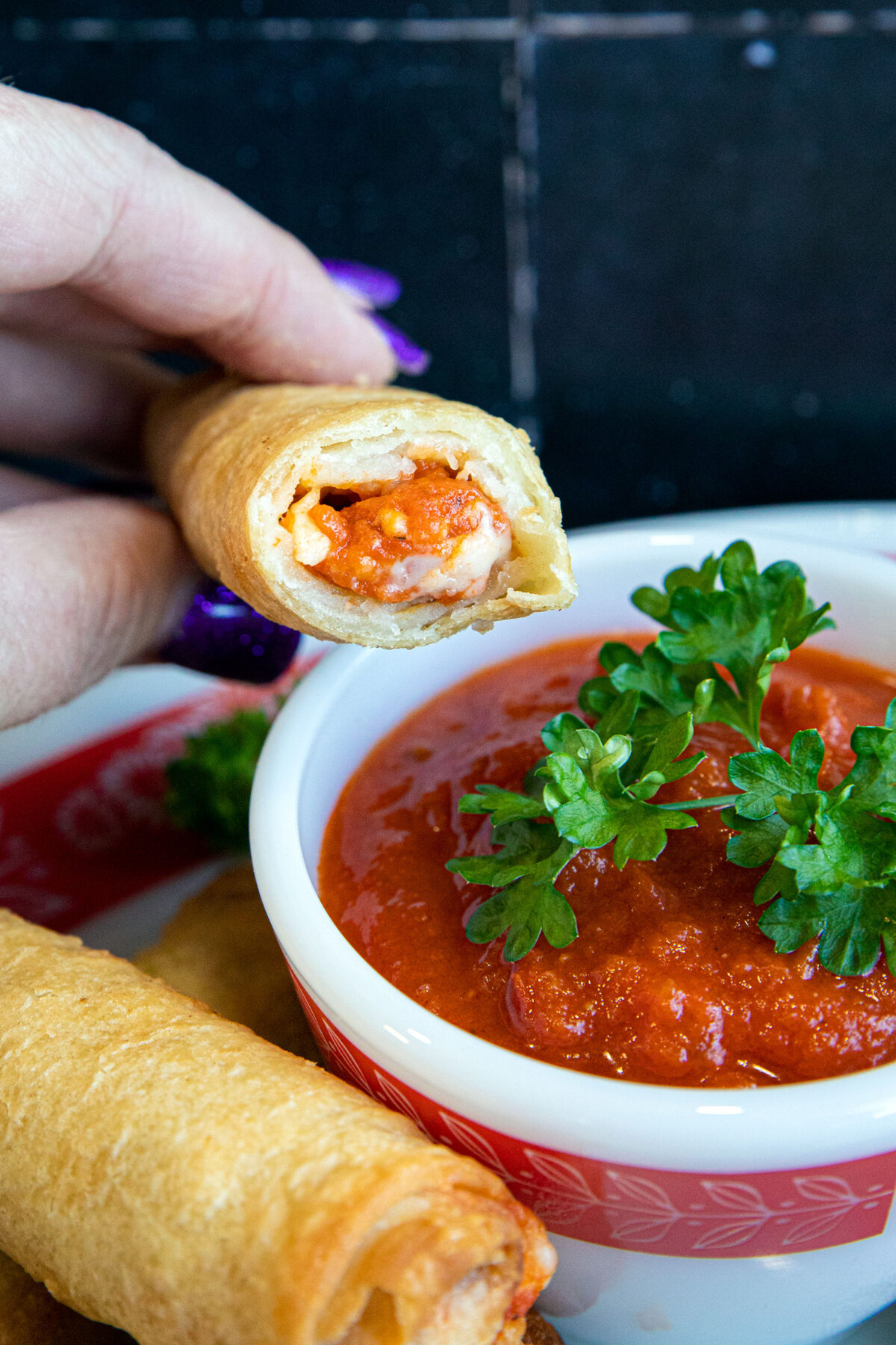 inside of a pizza roll 