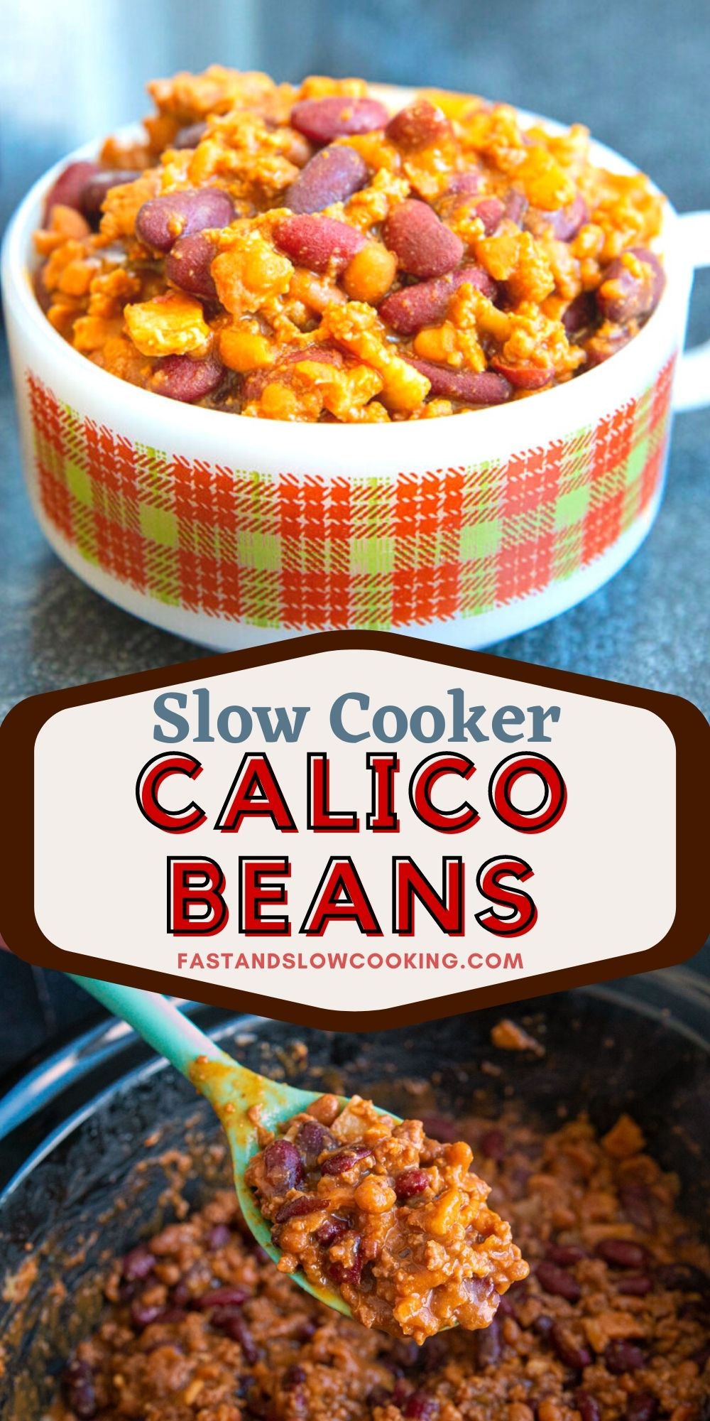 These Slow Cooker Calico Beans are a fast, frugal and delicious dinner that the entire family will love! They can be cooked in the Instant Pot or the oven as well!