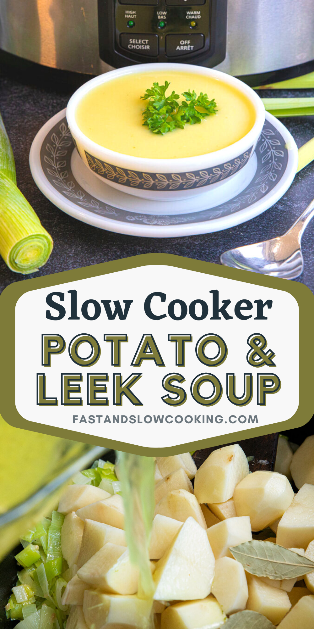 Slow Cooker Potato Leek Soup - The Magical Slow Cooker