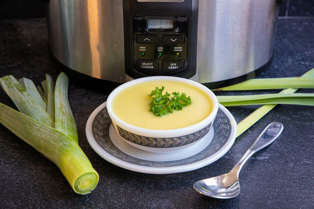 Slow Cooker Potato Leek Soup - The Magical Slow Cooker