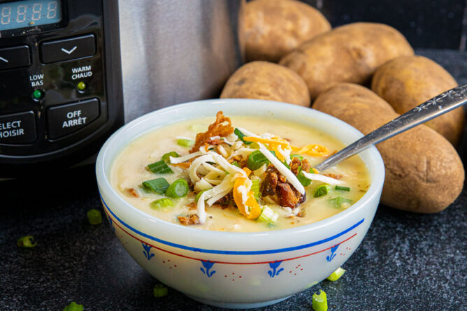 Slow Cooker Potato Soup - Fast and Slow Cooking