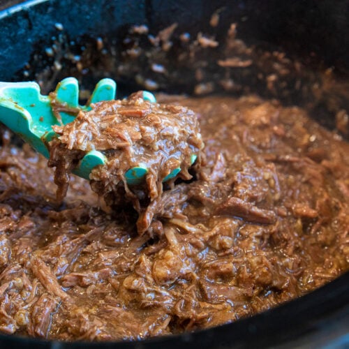 Slow Cooker Shredded Beef and Gravy