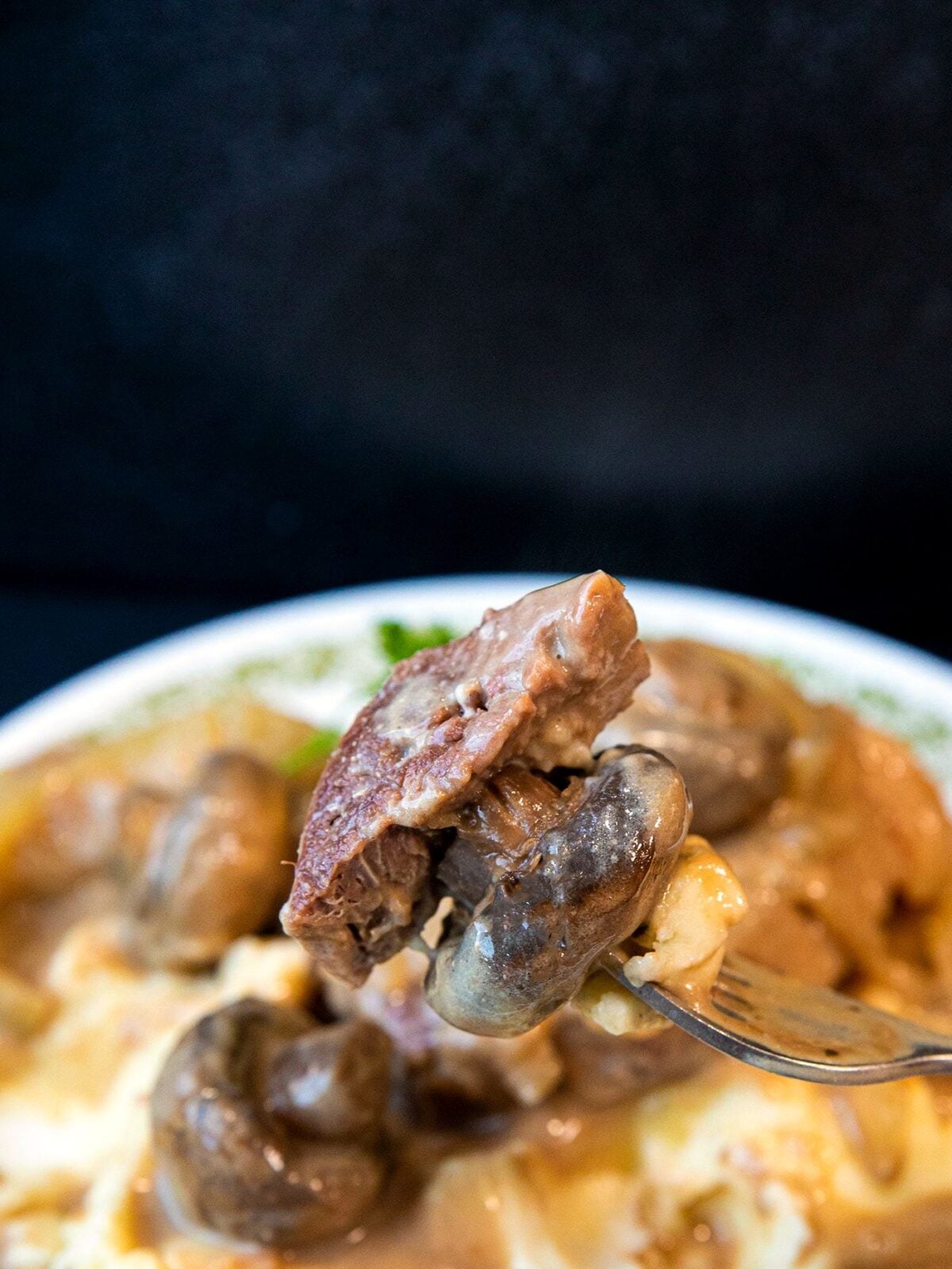 Creamy Mushroom Round Steak