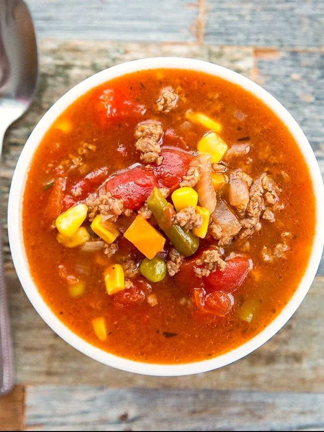 Crock Pot Hamburger Soup